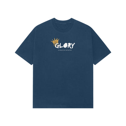 Glory Premium oversized tshirt-Navy Blue-Snapper Choice