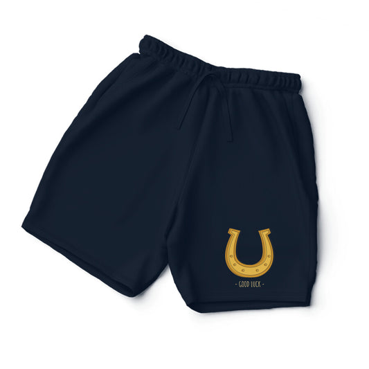 Good Luck Unisex Shorts-Navy Blue-Snapper Choice