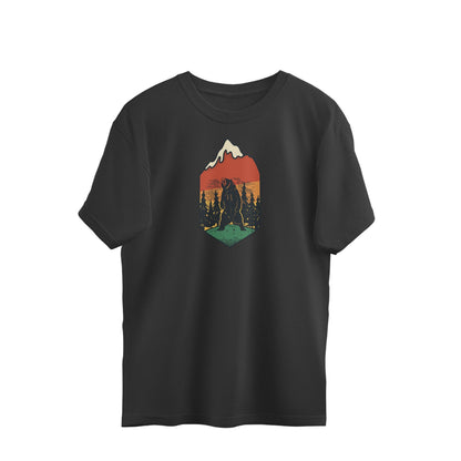 Grizzly Bear Oversized t-shirt-Black-Snapper Choice