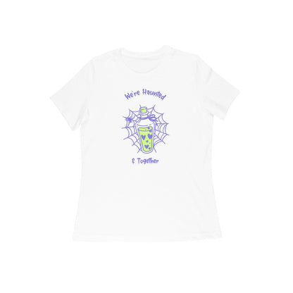 Haunted Women's Tshirt-White-Snapper Choice