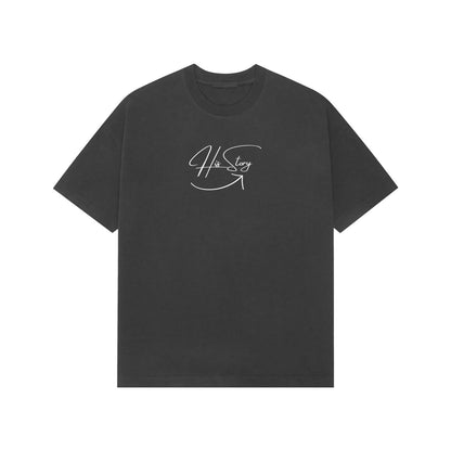 His Story Premium Oversized tshirt-Black-Snapper Choice