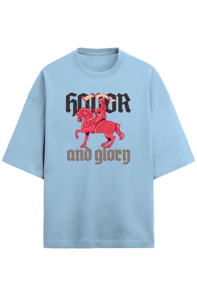 Honor and glory Unisex Terry Oversized Tee-Baby Blue-Snapper Choice