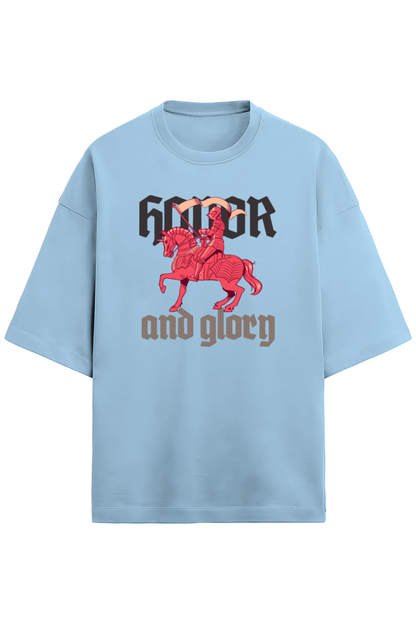 Honor and glory Unisex Terry Oversized Tee-Baby Blue-Snapper Choice