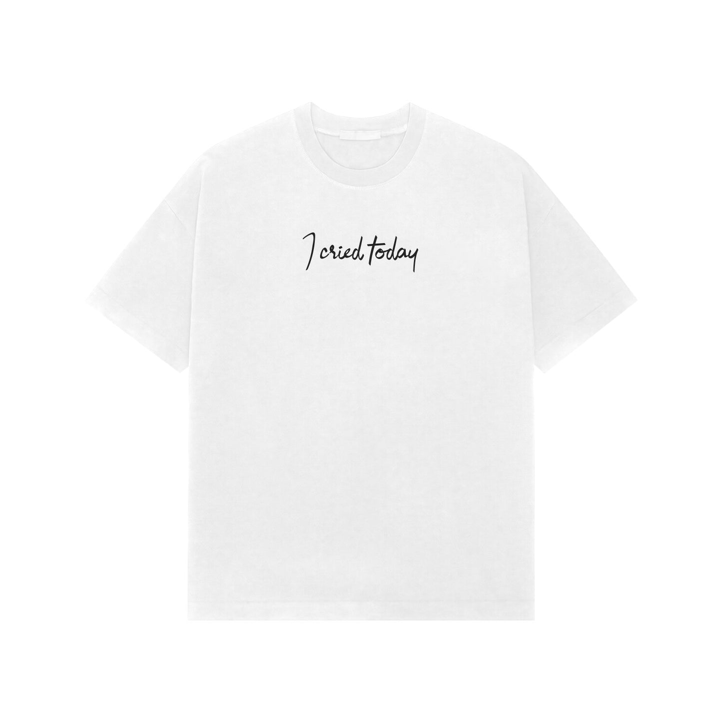 I cried today premium oversized t-shirt-White-Snapper Choice