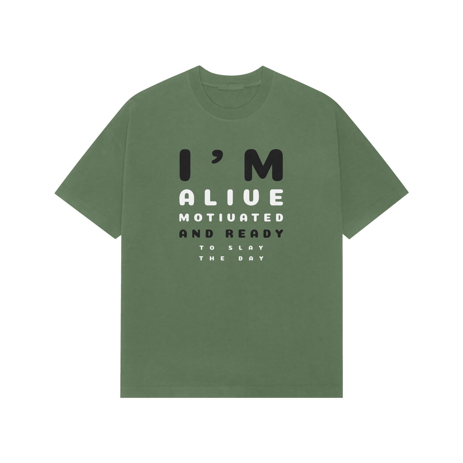 I'm Alive premium oversized tshirt-Forest Green-Snapper Choice