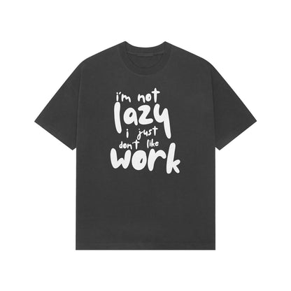 I'm not lazy, i just don't like work Premium Oversized t-shirt-Black-Snapper Choice