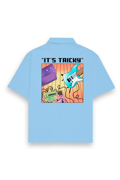 It's Tricky Oversized shirt-Baby Blue-Snapper Choice