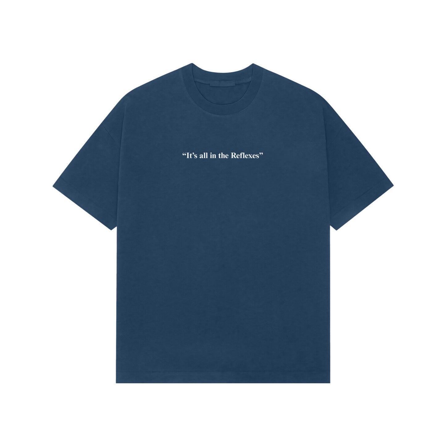 It's all in the reflexes Premium Oversized tshirt-Navy Blue-Snapper Choice