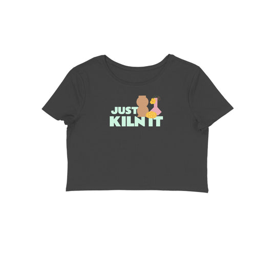 Just Kiln it crop top-Black-Snapper Choice