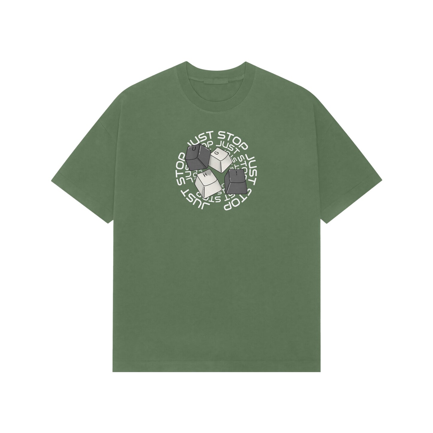 Just stop premium oversized t-shirt-Forest Green-Snapper Choice