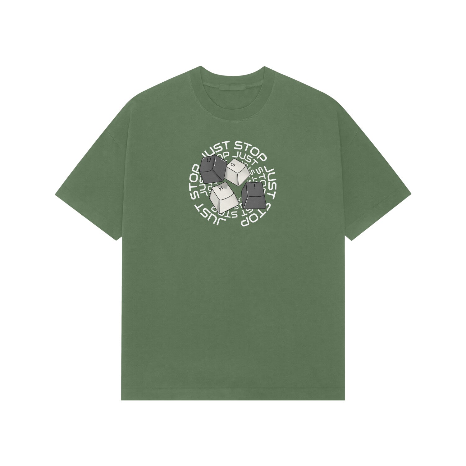 Just stop premium oversized t-shirt-Forest Green-Snapper Choice