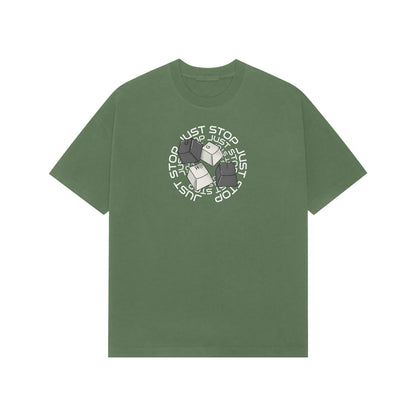 Just stop premium oversized t-shirt-Forest Green-Snapper Choice