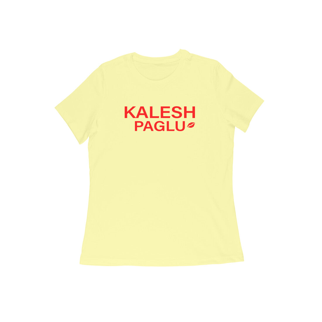 Kalesh Paglu Womens tshirt-Butter Yellow-Snapper Choice
