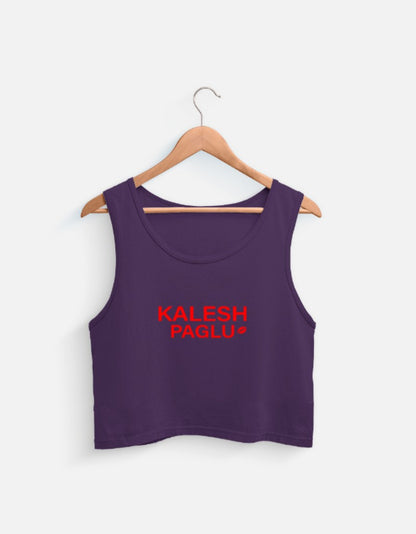 Kalesh paglu womens Crop Tank-Purple-Snapper Choice
