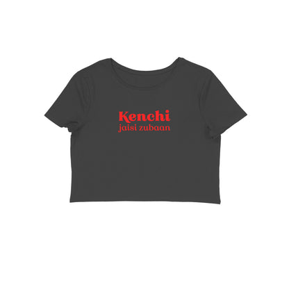 Kenchi Jaisi zubaan crop top-Black-Snapper Choice