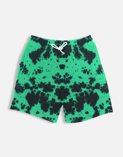 Green Black Unisex Tie-Dye Oversized T-Shirt & Shorts Set-Snapper Choice