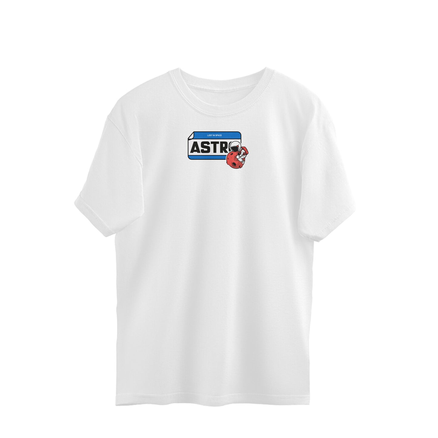 Lost in space oversized tshirt-White-Snapper Choice