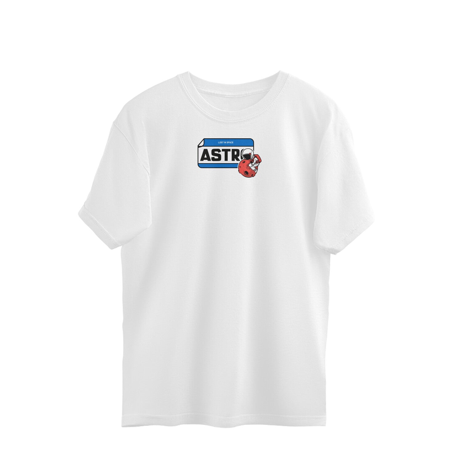 Lost in space oversized tshirt-White-Snapper Choice