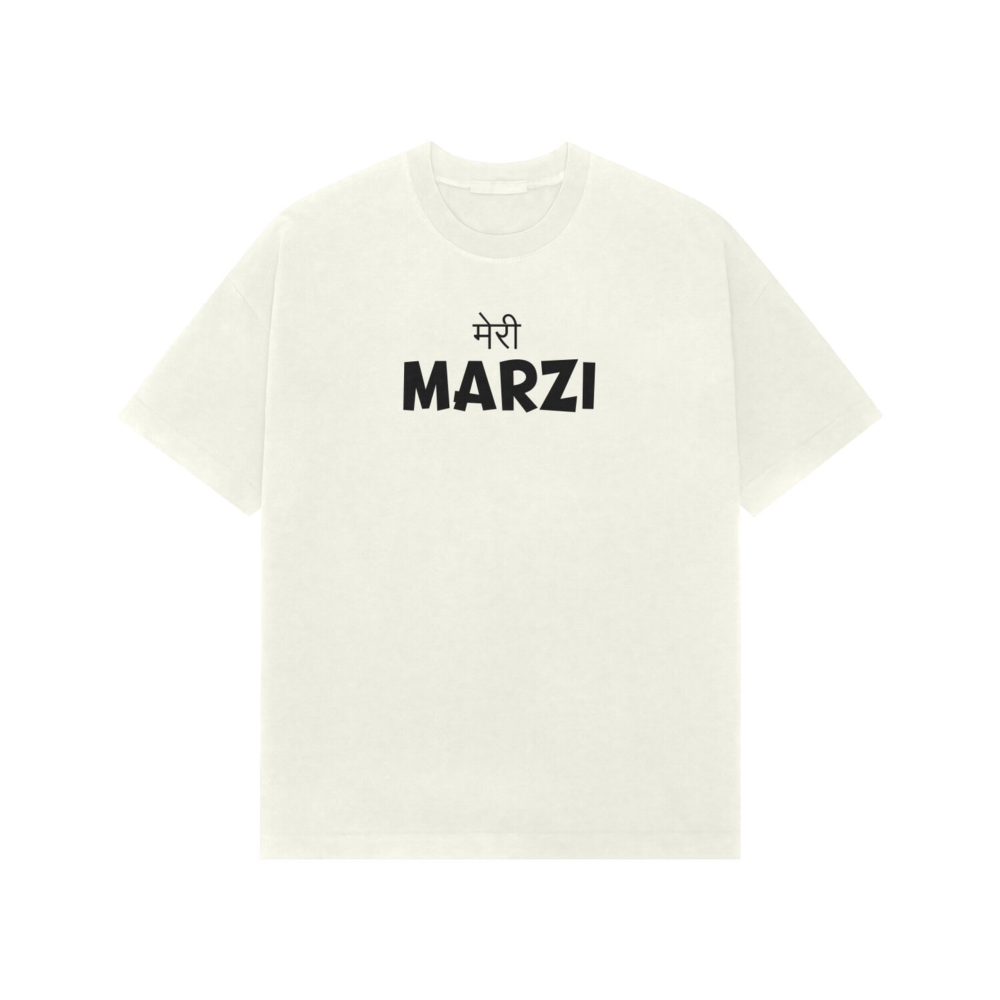 Meri marzi premium oversized tshirt-Ivory-Snapper Choice
