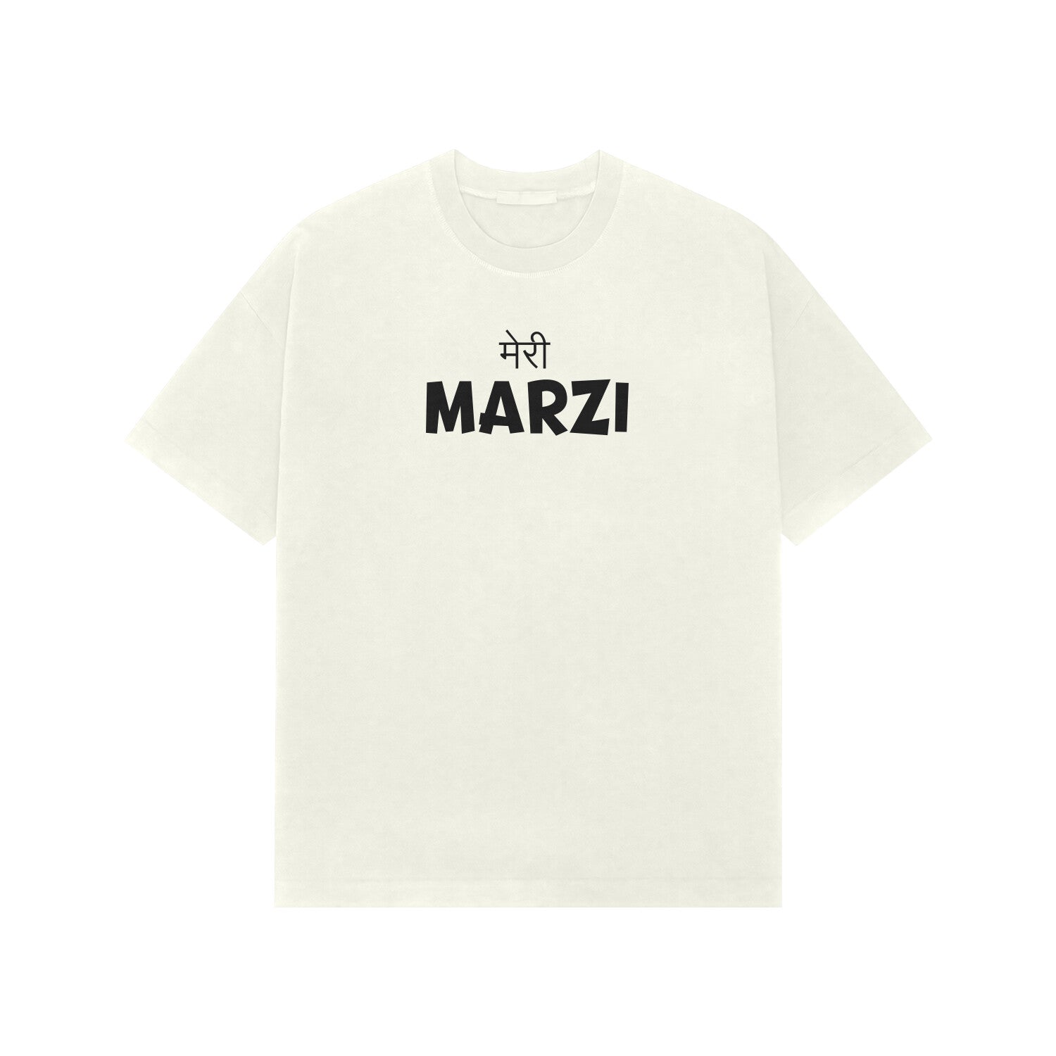 Meri marzi premium oversized tshirt-Ivory-Snapper Choice