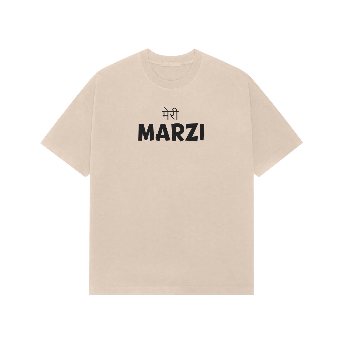 Meri marzi premium oversized tshirt-Beige-Snapper Choice