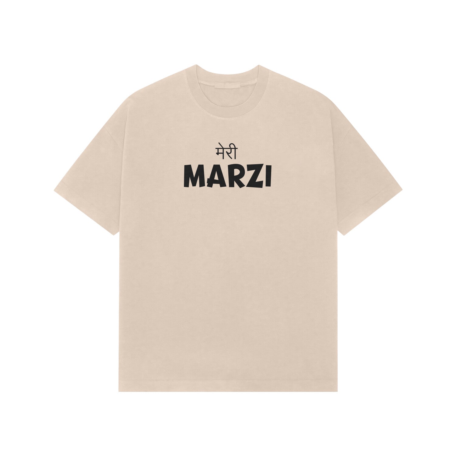 Meri marzi premium oversized tshirt-Beige-Snapper Choice