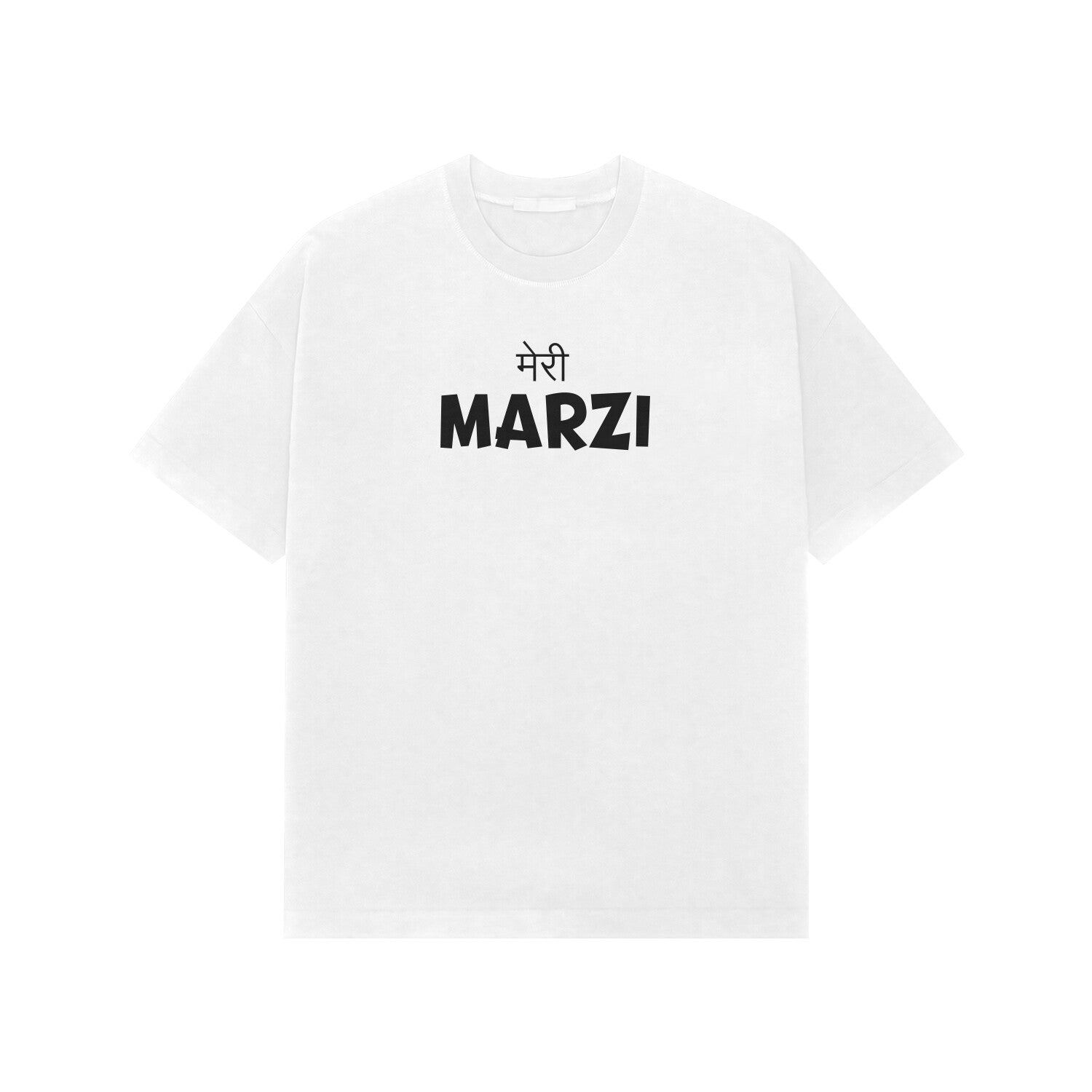 Meri marzi premium oversized tshirt-White-Snapper Choice