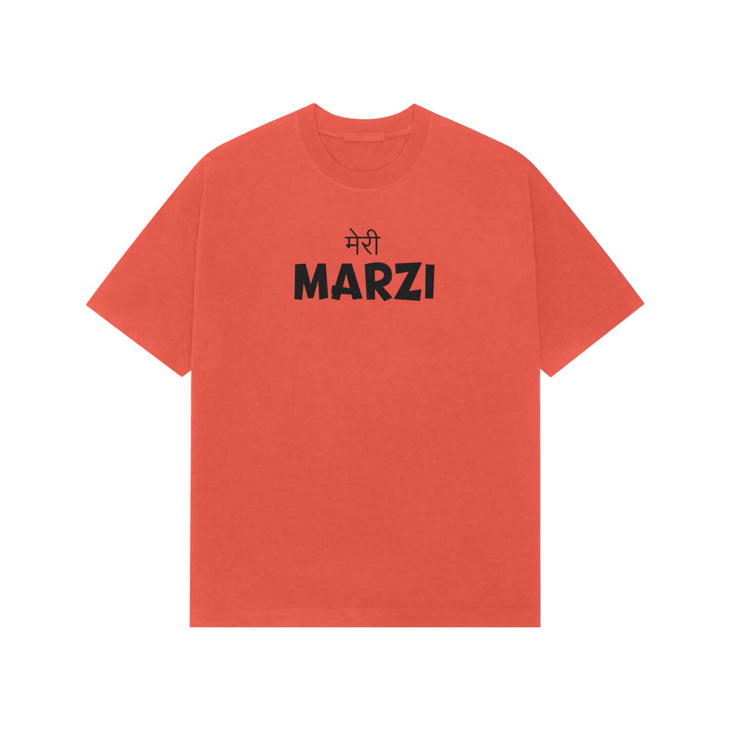 Meri marzi premium oversized tshirt-Brick Red-Snapper Choice