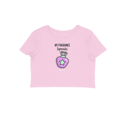 My Fragrance speaks crop top-Light Pink-Snapper Choice