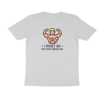 My Gym need me Men's tshirt-Melange Grey-Snapper Choice