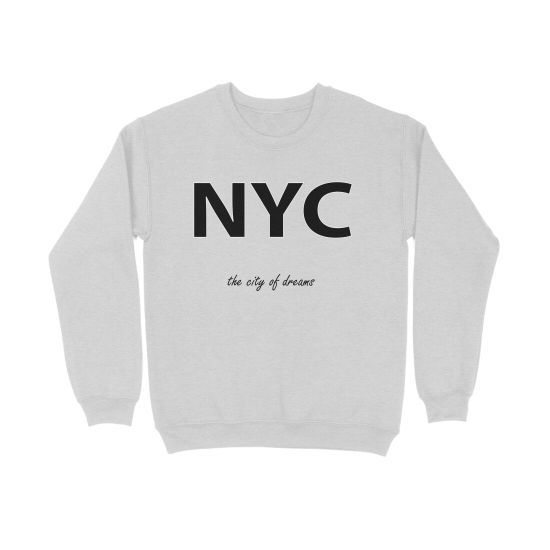 NYC the city of dreams Sweatshirt-Melange Grey-Snapper Choice