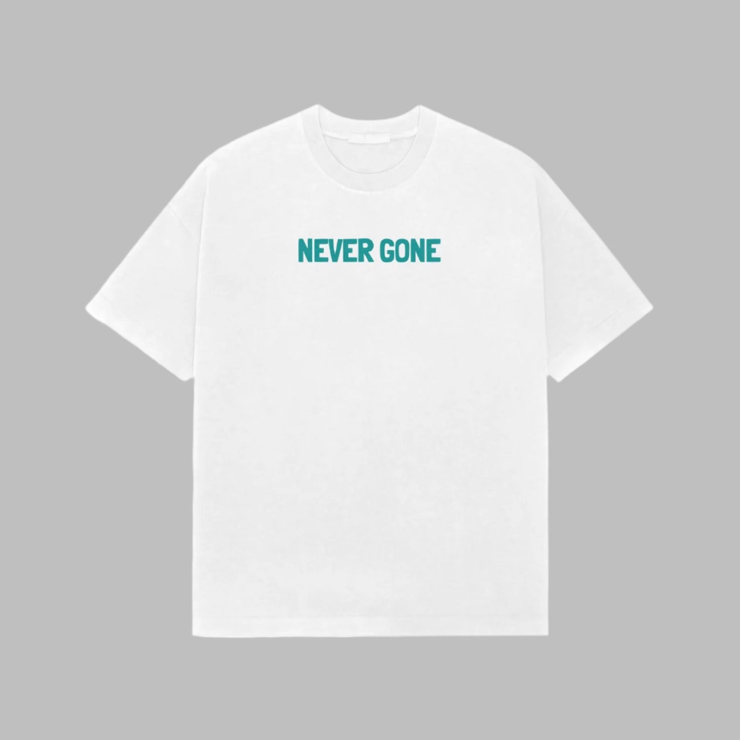 Never Gone Premium Oversized t-shirt-White-Snapper Choice