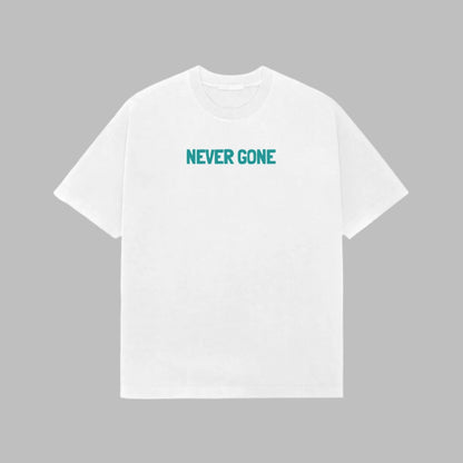 Never Gone Premium Oversized t-shirt-White-Snapper Choice