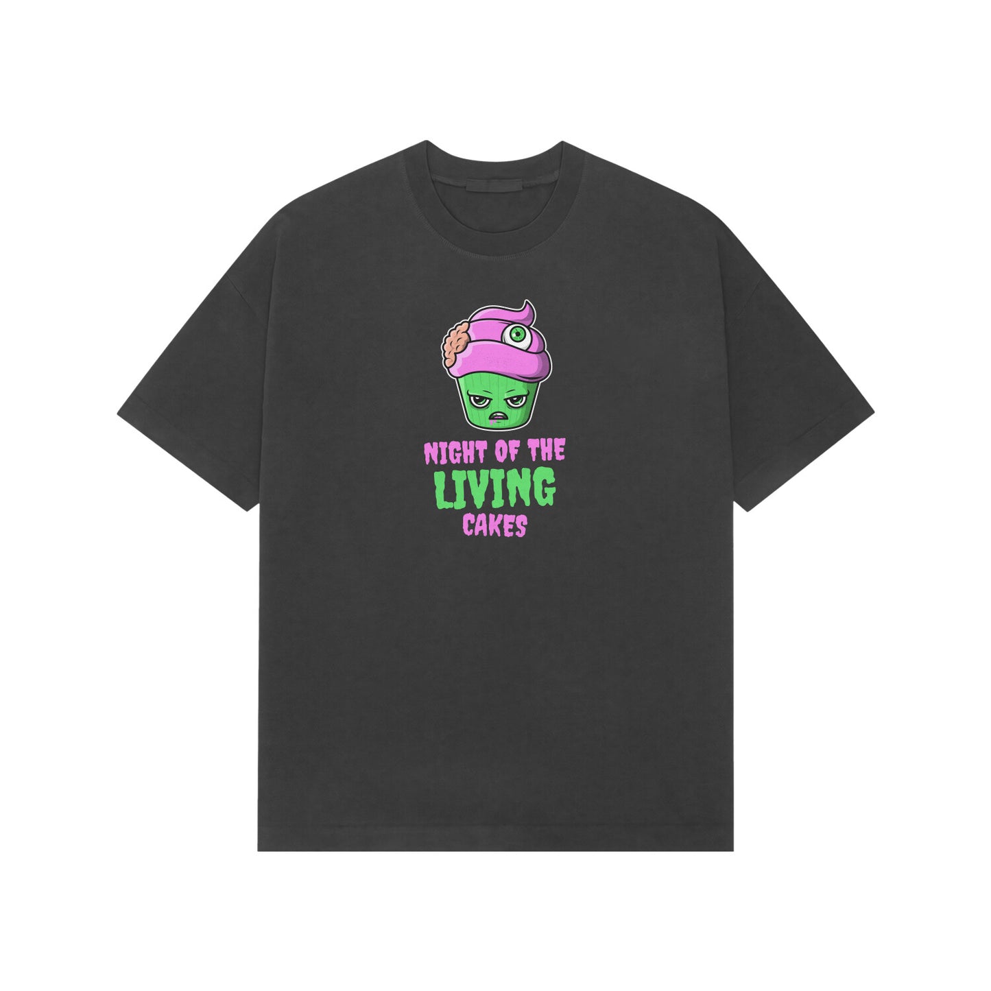 Night of the Living cakes Premium oversized tshirt-Black-Snapper Choice