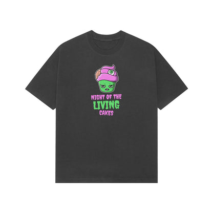 Night of the Living cakes Premium oversized tshirt-Black-Snapper Choice