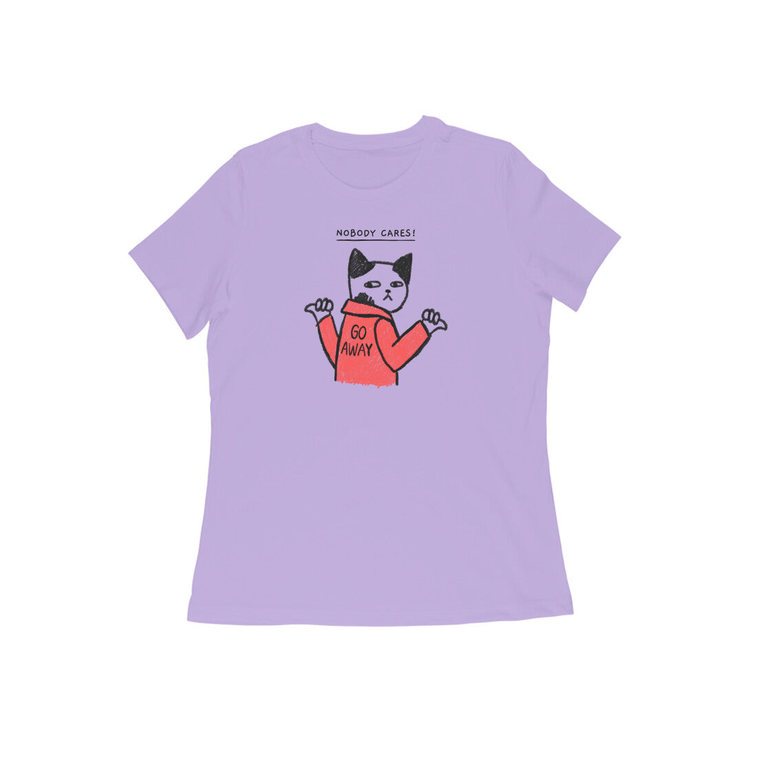 Nobody cares womens t-shirt-Iris Lavender-Snapper Choice