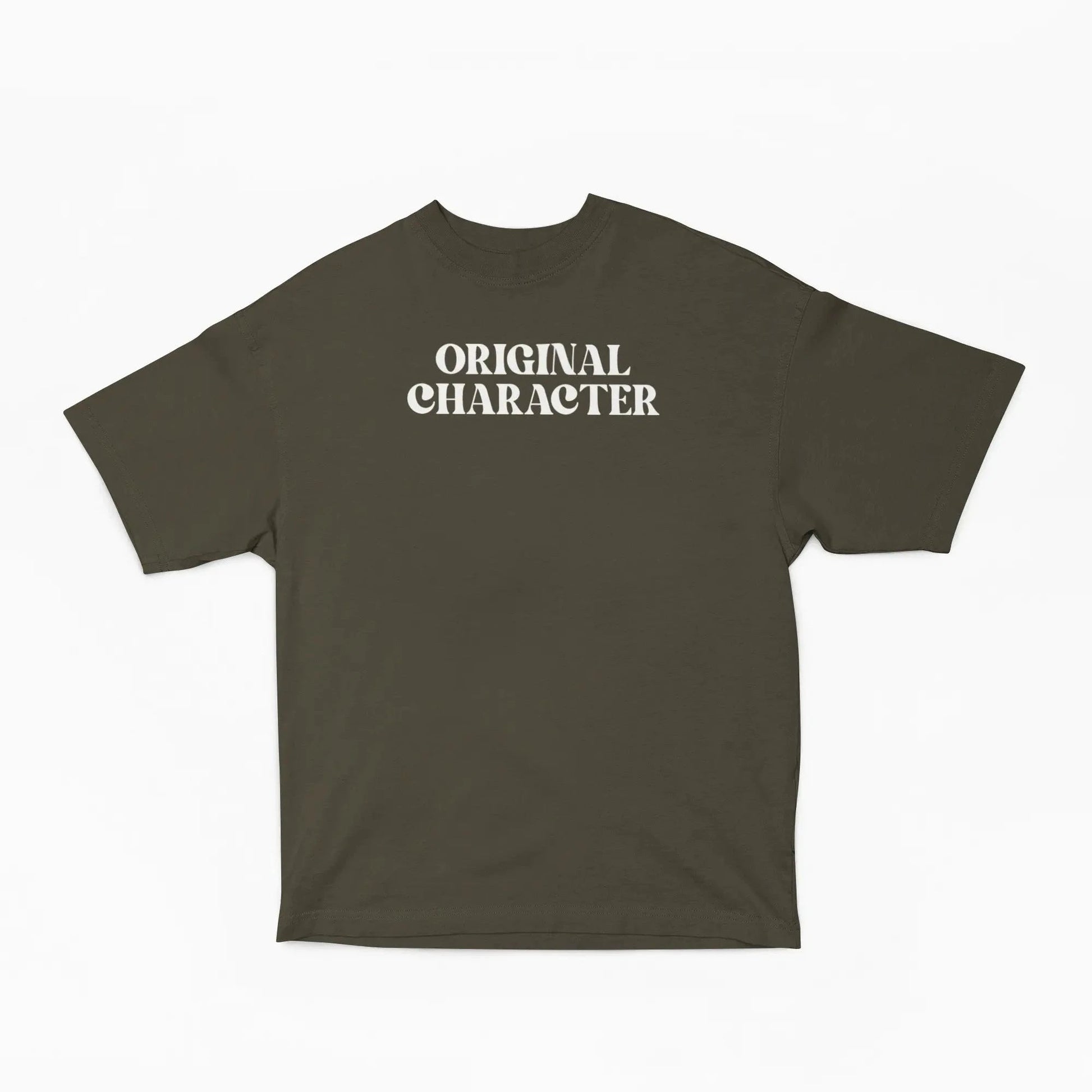 Original Character Oversized t-shirt-Olive Green-Snapper Choice