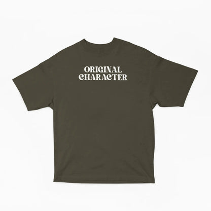 Original Character Oversized t-shirt-Olive Green-Snapper Choice