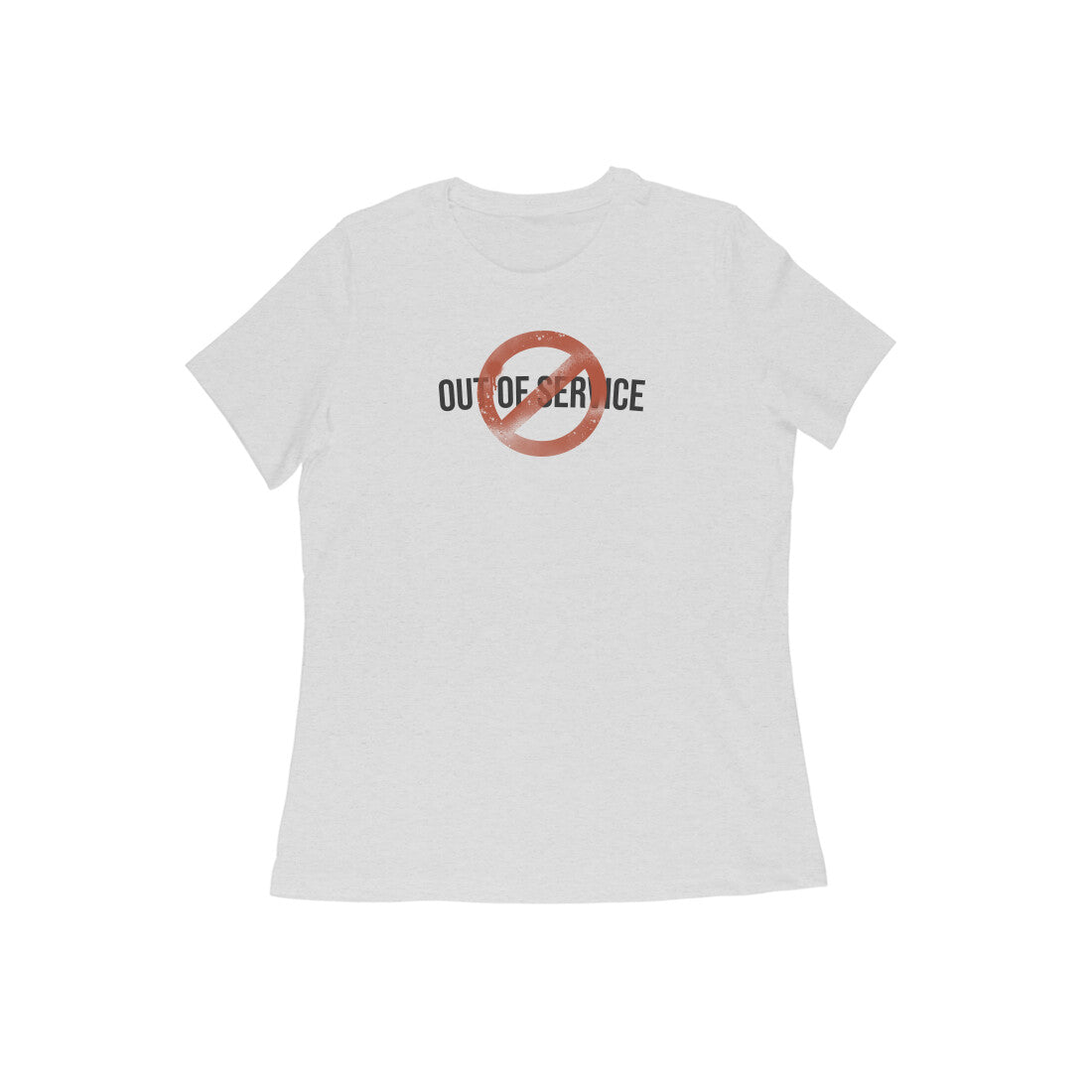 Out of service Womens t-shirt-Melange Grey-Snapper Choice