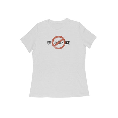 Out of service Womens t-shirt-Melange Grey-Snapper Choice
