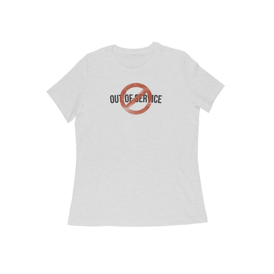 Out of service Womens t-shirt-Melange Grey-Snapper Choice