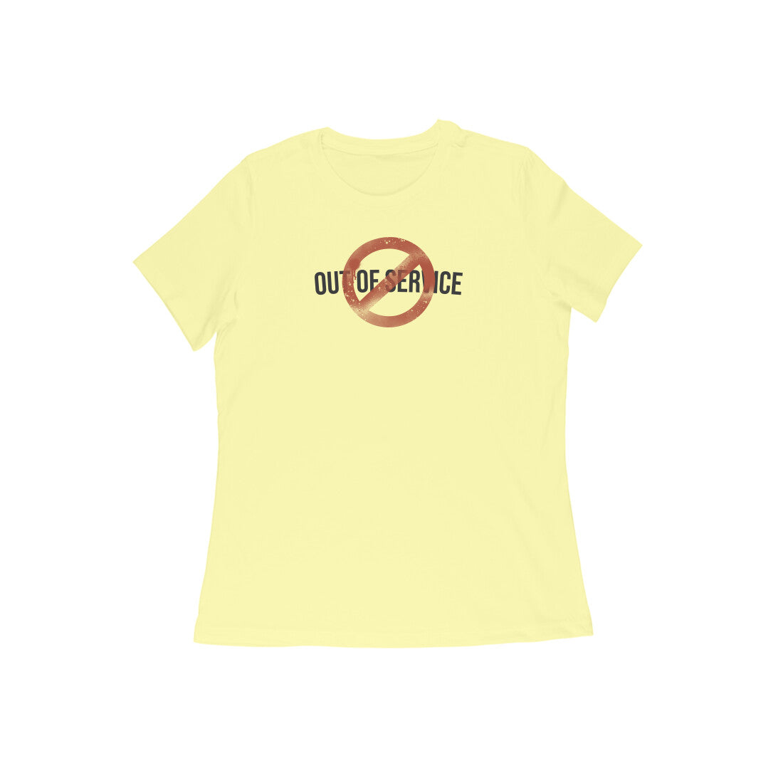 Out of service Womens t-shirt-Butter Yellow-Snapper Choice