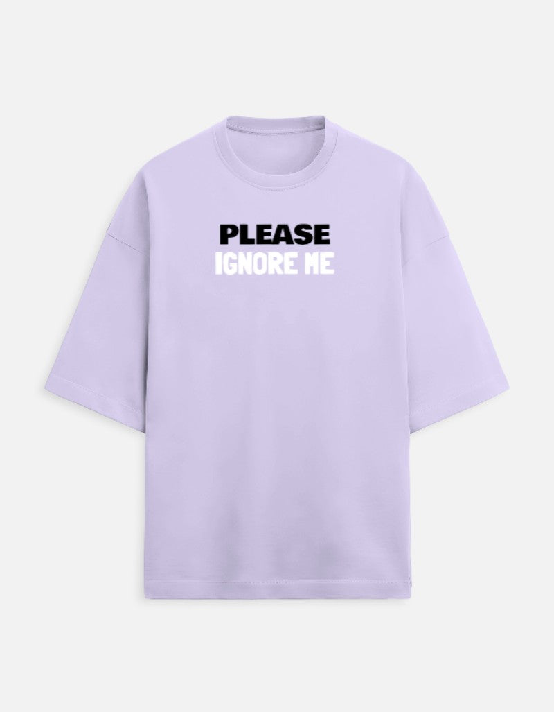 Please ignore me terry Oversized t-shirt-Lavender-Snapper Choice