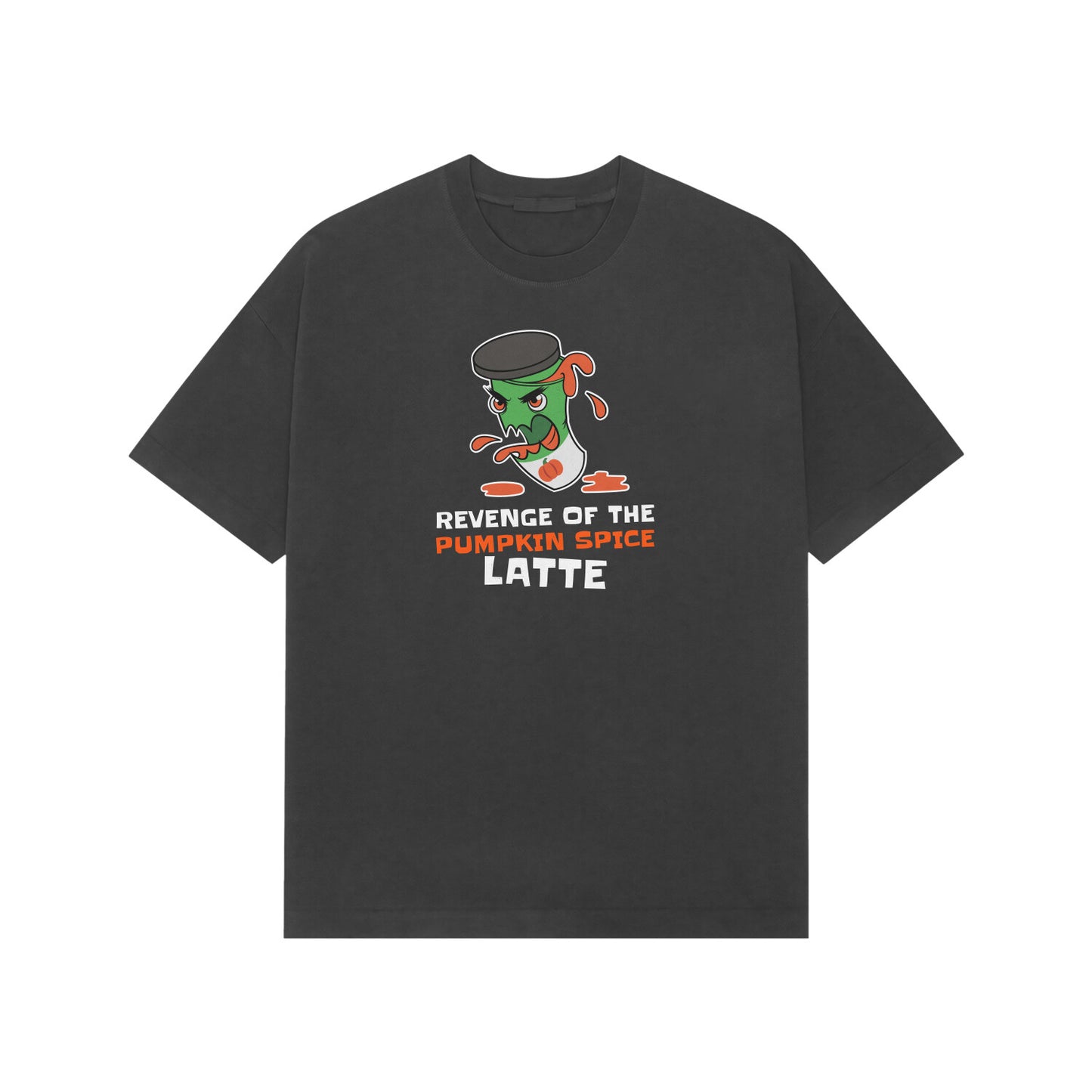 Revenge of the pumpkin Spice latte Premium oversized tshirt-Black-Snapper Choice