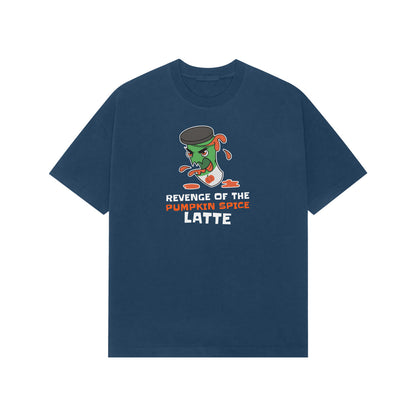 Revenge of the pumpkin Spice latte Premium oversized tshirt-Navy Blue-Snapper Choice