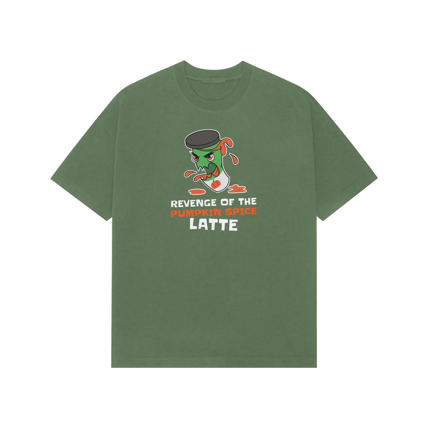 Revenge of the pumpkin Spice latte Premium oversized tshirt-Forest Green-Snapper Choice