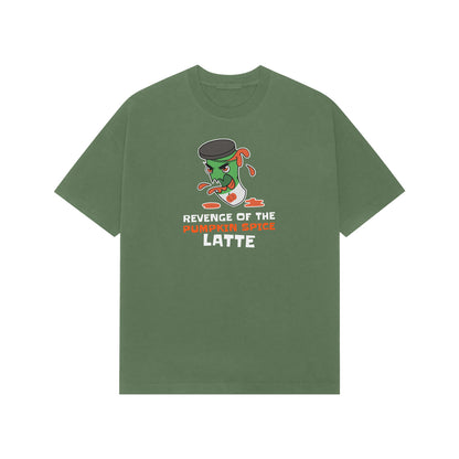 Revenge of the pumpkin Spice latte Premium oversized tshirt-Forest Green-Snapper Choice