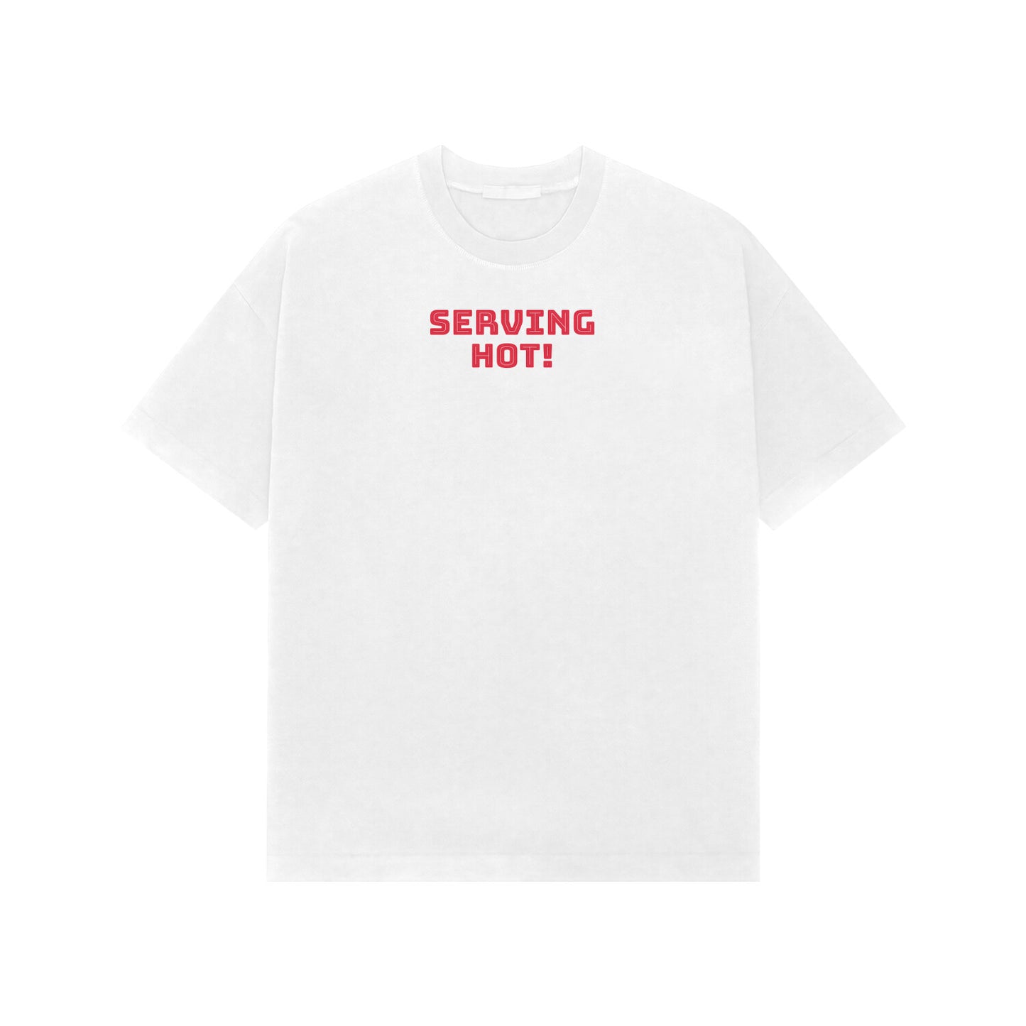 Serving hot Premium Oversized t-shirt-White-Snapper Choice