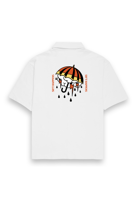Sh*t happens Oversized shirt-White-Snapper Choice