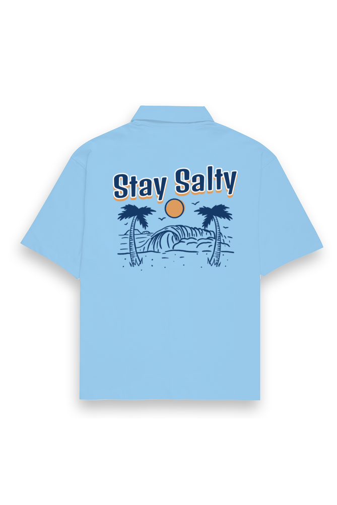 Stay Salty Oversized Shirt-Baby Blue-Snapper Choice